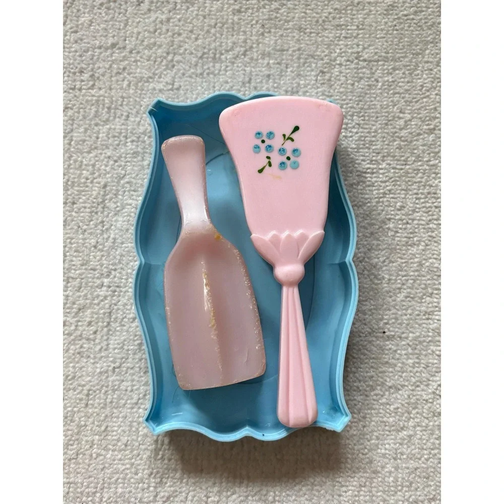 Vintage Doll Vanity Grooming Set Pro-phy-lac-tic Plastic Brushes USA 1950s